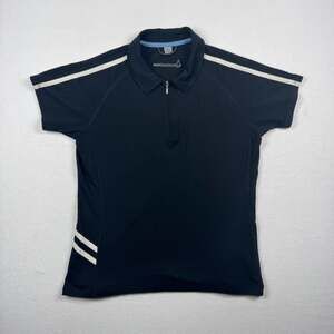 Smartwool Women's Black Zip-Front Short Sleeve Polo Shirt Size L